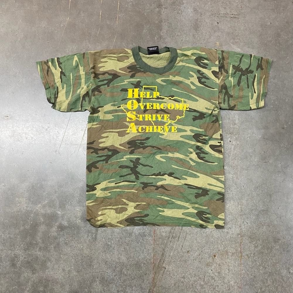 VTG HOSA‎ Camouflage Graphic T Shirt Mens Large 2004 Health Occupations USA